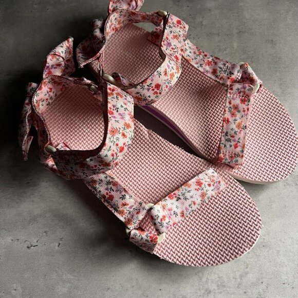 Time And Tru Cushion Sole Women’s Floral Strappy Slip On  Sandals Size 7 - Picture 2 of 15